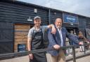 Father and son David and George Ridgeway outside the Swiss Farm Butchers in Aldeburgh, which opened in 2022. A new store is set to open in Trimley