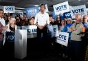 Rishi Sunak on the campaign trail -- both major parties are targeting older voters.