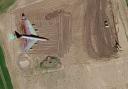 The plane was spotted near Thorpeness via satellite imagery
