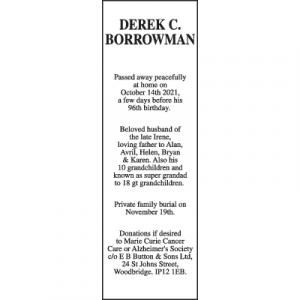 DEREK C. BORROWMAN