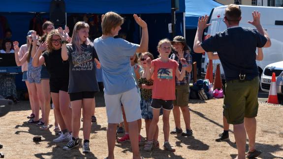 East Anglian Daily Times: Youngsters taking part in the music activities at Aldeburgh Carnival East Anglian Daily Times: Youngsters taking part in the music activities at Aldeburgh Carnival