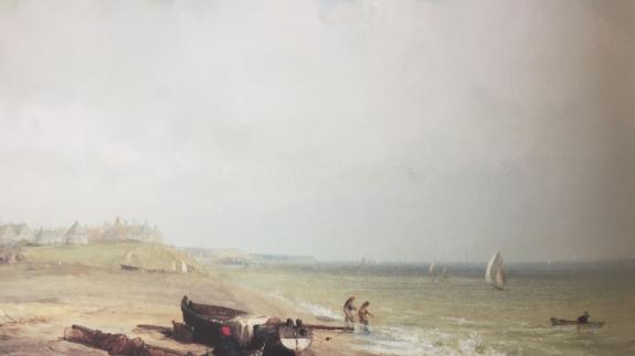 East Anglian Daily Times: The book features a number of drawings and illustrations that show what life was like in Southwold for the 19th century fishermen. Pictured here is Southwold Beach looking towards the town by Thomas Smythe East Anglian Daily Times: The book features a number of drawings and illustrations that show what life was like in Southwold for the 19th century fishermen. Pictured here is Southwold Beach looking towards the town by Thomas Smythe
