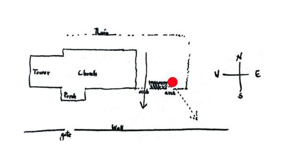 East Anglian Daily Times: George Orwell's sketch plan of his Walberswick ghost sighting East Anglian Daily Times: George Orwell's sketch plan of his Walberswick ghost sighting