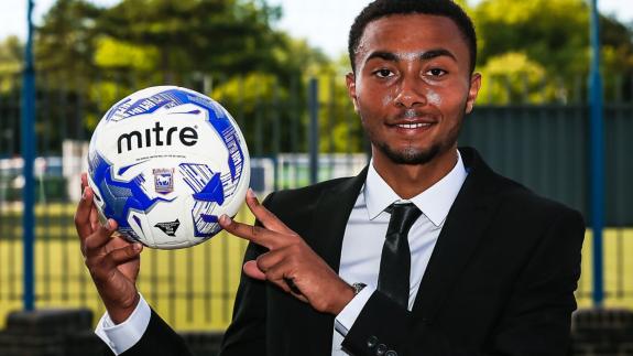 East Anglian Daily Times: Hat-trick hero: Grant Ward with the match ball following his debut hat-trick. Picture: Steve Waller www.stephenwaller.com East Anglian Daily Times: Hat-trick hero: Grant Ward with the match ball following his debut hat-trick. Picture: Steve Waller www.stephenwaller.com