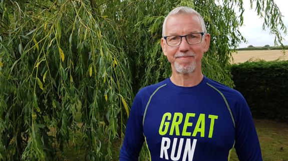 East Anglian Daily Times: Shotley Gate resident Gary Edwards is now the leader of Great Run Local at Alton Water Picture: RACHEL EDGE East Anglian Daily Times: Shotley Gate resident Gary Edwards is now the leader of Great Run Local at Alton Water Picture: RACHEL EDGE