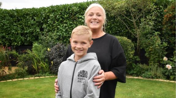 East Anglian Daily Times: Hudson with his dance teacher Ann Stoten from Ann Holland School of Theatre Dance East Anglian Daily Times: Hudson with his dance teacher Ann Stoten from Ann Holland School of Theatre Dance