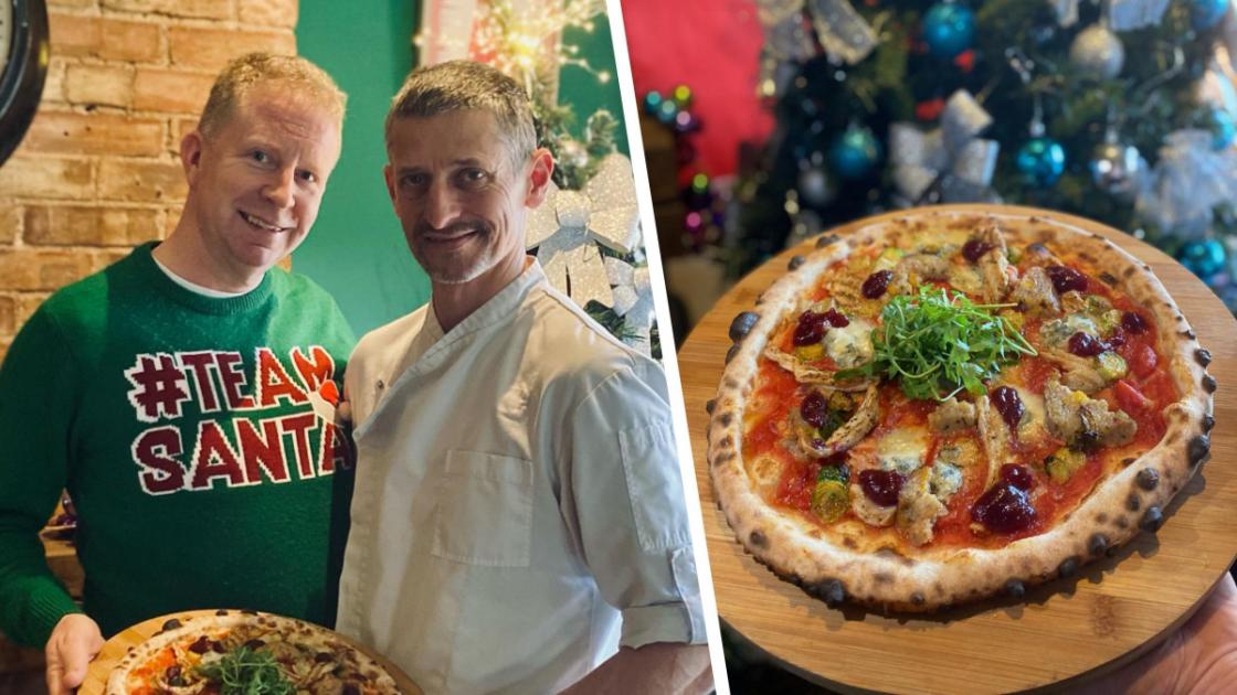 Oakfired at Royal Oak pub in Beccles serving Christmas pizza