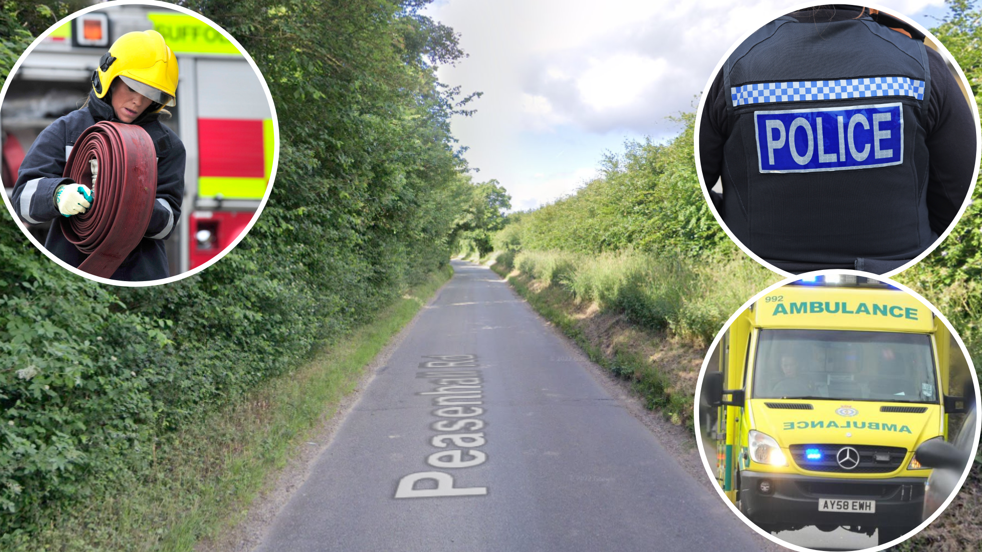Car crash closes Peasenhall Road in Walpole in Suffolk | East Anglian Daily Times - Vimarsana News