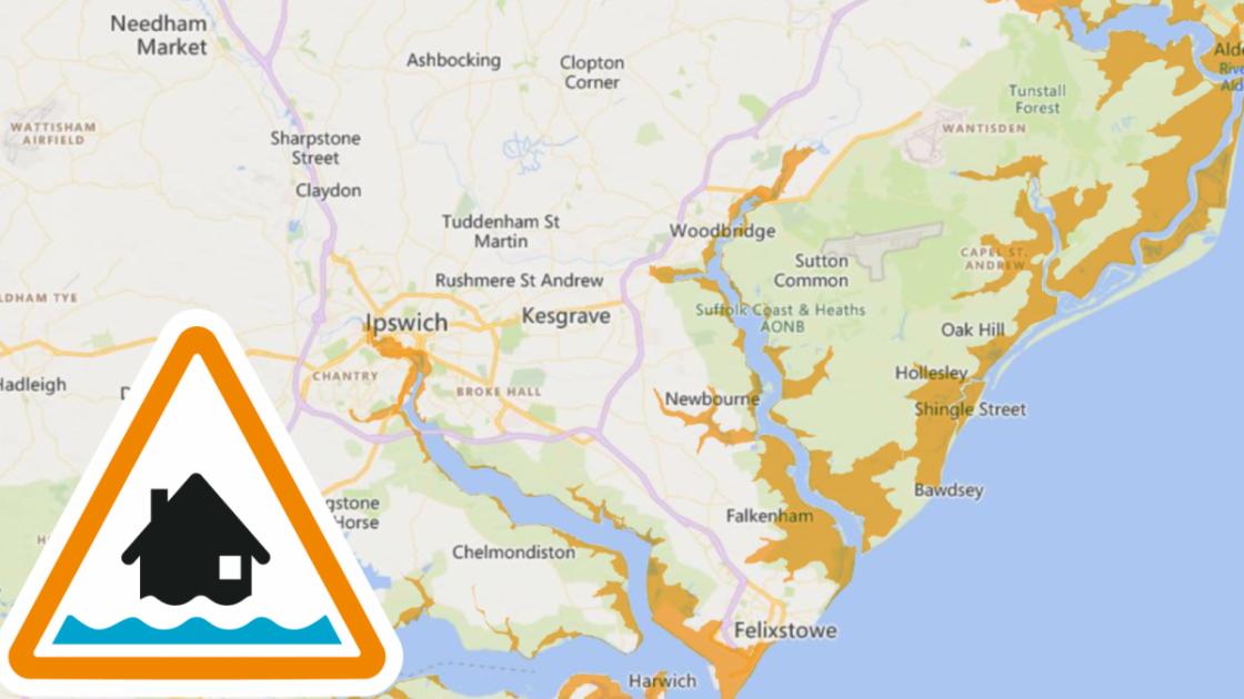 Flood alert for Ipswich, Felixstowe and Aldeburgh in Suffolk 