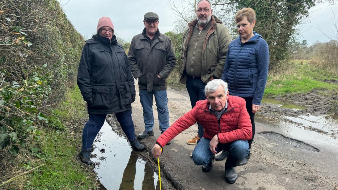 Suffolk village potholes cause Sotterley people to get angry 