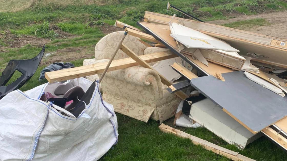 Residents angered as rubbish fly-tipped near Felixstowe 