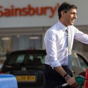 Rishi Sunak at a Sainsbury's in south London for a photo shoot to accompany the release of the spring statement.
