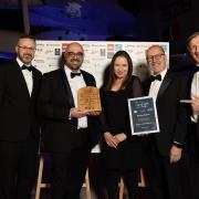 Left to right: Richard Turner (sponsor), Nathan Moore , Mike Scott, Jo Nicholls (sponsor),  Marc Jones, John Potter