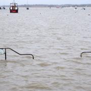 Flooding has affected parts of the Suffolk coast today as higher than usual tides hit the region