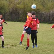 Action from the North Suffolk Schools ALT Year 6 Boys Football Championships. Grove vs Red Oak. Picture: Mick Howes