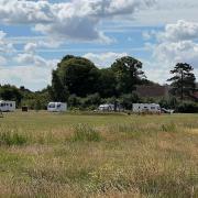 Travellers have pitched up at Whitton Recreation Ground in Ipswich