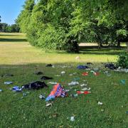 Rubbish has been left in Christchurch Park in Ipswich after travellers left the site