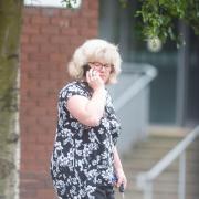 Tracey Sheppard leaves Ipswich magistrates after pleading guilty to stealing from a school and football club