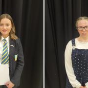 Riley Britchfield, left, and Annabel Haggar, right, from Felixstowe School have been accepted into the National Youth Theatre - which has an acceptance rate of less than one in ten.