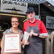 Diane and Andrew Page owners of Orford meat shed have won Butchers shop of the year