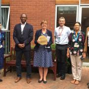 The team from Ipswich Hospital with the Myeloma UK CSEP award