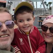 Three-year-old Mitchell Russo is running the distance of a marathon throughout October in honour of his mum with a rare form of breast cancer.