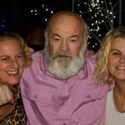 Sisters Clare and Lisa with dad Dennis Ely