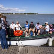 The Orford Ness ferry at the wilderness reserve off the Suffolk coast