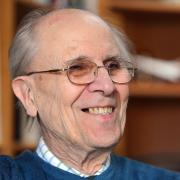 Lord Norman Tebbit pictured at his home in Bury