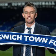 New Ipswich Town manager Kieran McKenna pictured at Portman Road on his first day in the job