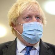 Prime Minister Boris Johnson during a visit to a vaccination centre in Ramsgate, Kent. Picture date: Thursday December 16, 2021.