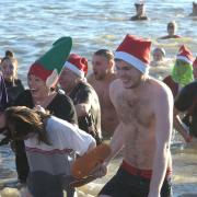 In 2019 hundreds of people got involved in the Christmas Day Dip to raise money for St Elizabeth's Hospice