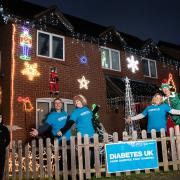 Donna and Mark Crake have decorated thier house in Christmas lights to raise money for Diabetes UK.  Picture: Sarah Lucy Brown
