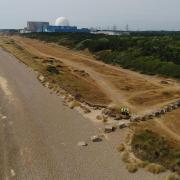 The sea defences will be built along this stretch leading to Sizewell B if the proposed twin reactor project is given the go-ahead by government