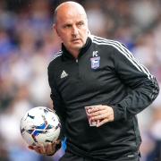 Ipswich Town manager Paul Cook, pictured during this afternoon's 2-2 home draw with AFC Wimbledon.