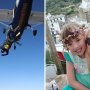 Faye Ellis is raising money for her five-year-old daughter Violet's school by skydiving for Witnesham Primary and Pre-Schools.