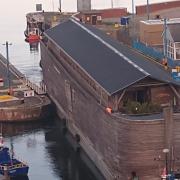 Noah's Ark has left Ipswich Waterfront after an extended stay in the UK