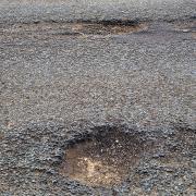 The potholes that caused the damage to Mr Smout's car
