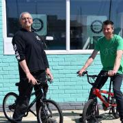 Chris Blomeley and Dave Penny from the Ipswich Bike Project