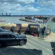 Filming for MI5 thriller starring Gary Oldman happened at the port yesterday
