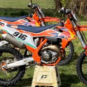 The orange KTM motocross were stolen between Tuesday night and Wednesday morning