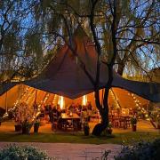 The Crown pub at Stoke by Nayland has erected a stunning tipi in its garden with help from the Events Under Canvas team.