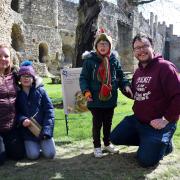 Rebecca, Josie, Freddie and Andrew Oldershaw take part in the Easter hunt