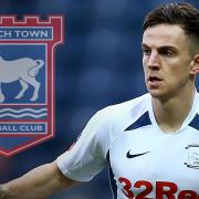 Ipswich Town have signed creative midfielder Josh Harrop on loan from Preston North End until the end of the season