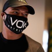 Ipswich boxer Fabio Wardley sports a facemask as he arrives at Matchroom Fight Camp. He fights Simon Vallily for the English heavyweight title on Saturday, live on Sky Sports Picture: MARK ROBINSON