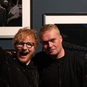 Ed Sheeran with photographer Mark Surridge at the Ed Sheeran: Made in Suffolk exhibition at Christchurch Mansion, Ipswich  Picture: Nic Minns