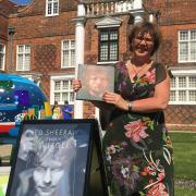 Claire Turnham of the Victim of Viagogo group outside the Ed Sheeran: Made in Suffolk exhibition at Christchurch Mansion  Picture: ARCHANT
