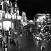 Busy night on the Cornhill as the Christmas lights were switched on  Picture: RICHARD SNASDELL