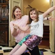 Family yoga at Christchurch Mansion, Ipswich was inspired by the artist Rodin Picture: RACHEL EDGE