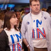 Supporters of the Stronger In campaign react after hearing results in the EU referendum at London's Royal Festival Hall. Photo: Rob Stothard/PA Wire